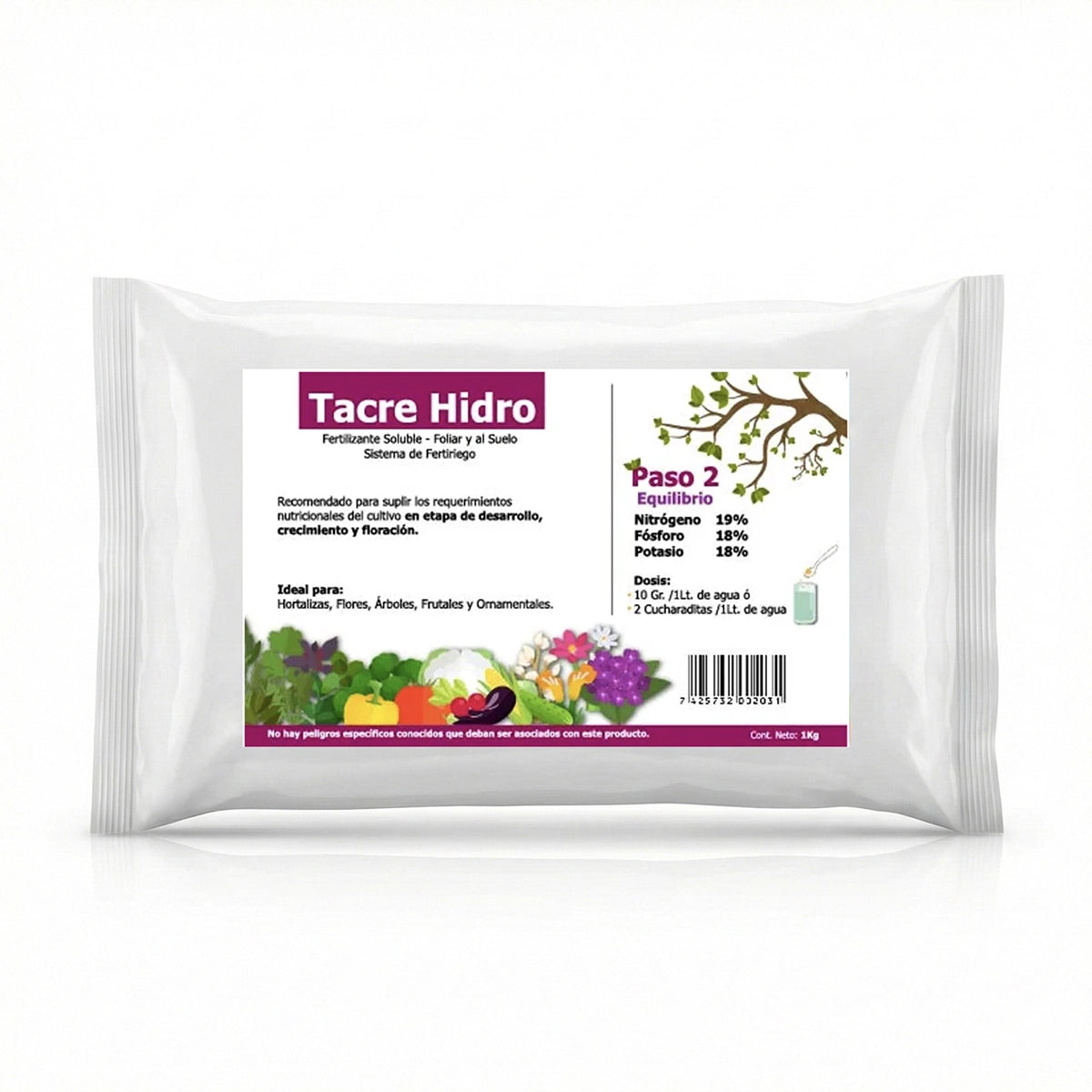 Tacre Hidro Fertilizante Soluble 19-18-18 Equilibrio | 1 kg